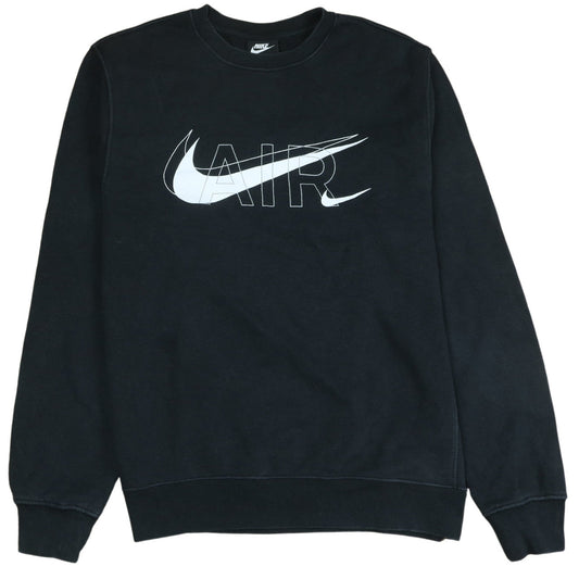 Nike Men's Black Small Air Logo Pullover Sweatshirt