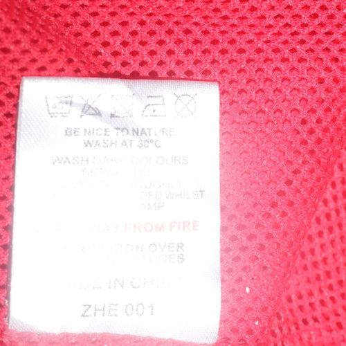 Ellesse Men's Red Blue Hooded 1/4 Zip Windbreaker Jacket Size L