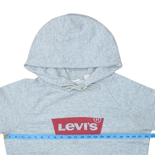 Levi's Mens Grey Pullover Hoodie L Logo Graphic Sweatshirt