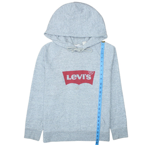 Levi's Mens Grey Pullover Hoodie L Logo Graphic Sweatshirt