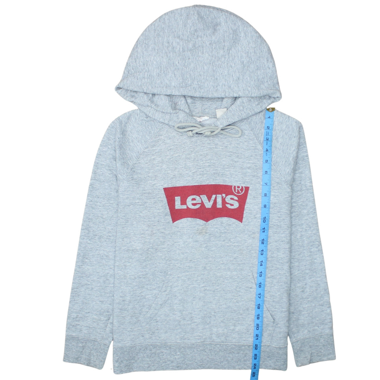 Levi's Mens Grey Pullover Hoodie L Logo Graphic Sweatshirt