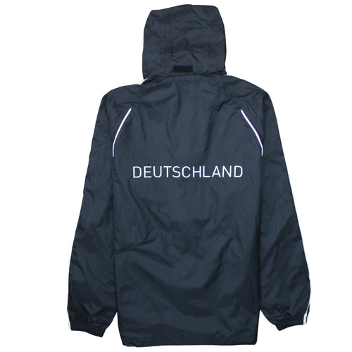 Adidas Men's Black Small Hooded Windbreaker Deutschland Jacket