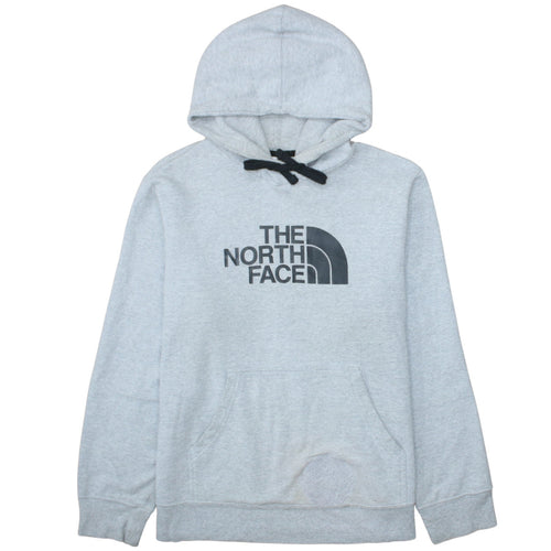 The North Face Men’s Grey Pullover Hoodie M Fleece Logo Sweatshirt