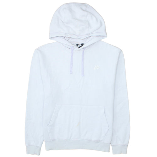 Nike Men's White Pullover Hoodie M Fleece Regular Fit