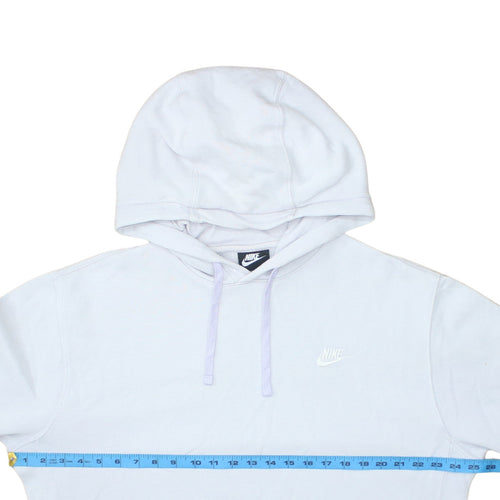 Nike Men's White Pullover Hoodie M Fleece Regular Fit