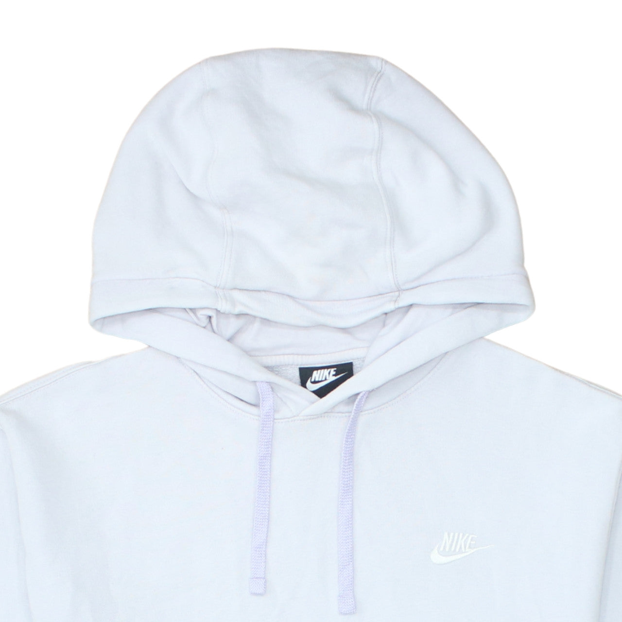 Nike Men's White Pullover Hoodie M Fleece Regular Fit
