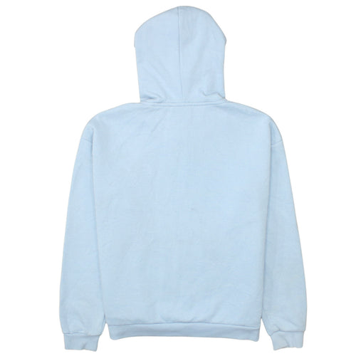 Fila Womens Light Blue Pullover Hoodie Small Polyester Cotton Blend