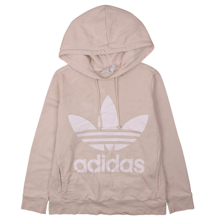 Adidas Womens Beige Hoodie Size 10 Pullover Hooded Sweatshirt