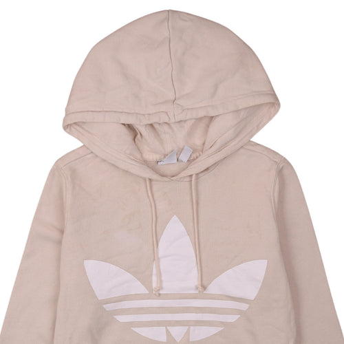 Adidas Womens Beige Hoodie Size 10 Pullover Hooded Sweatshirt