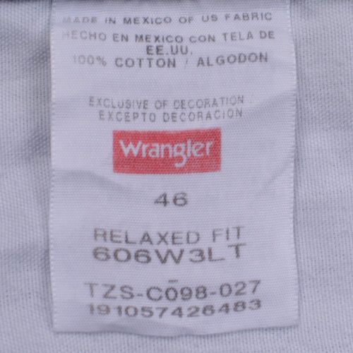 Wrangler Men's Blue Denim Relaxed Fit Casual Shorts Size 46