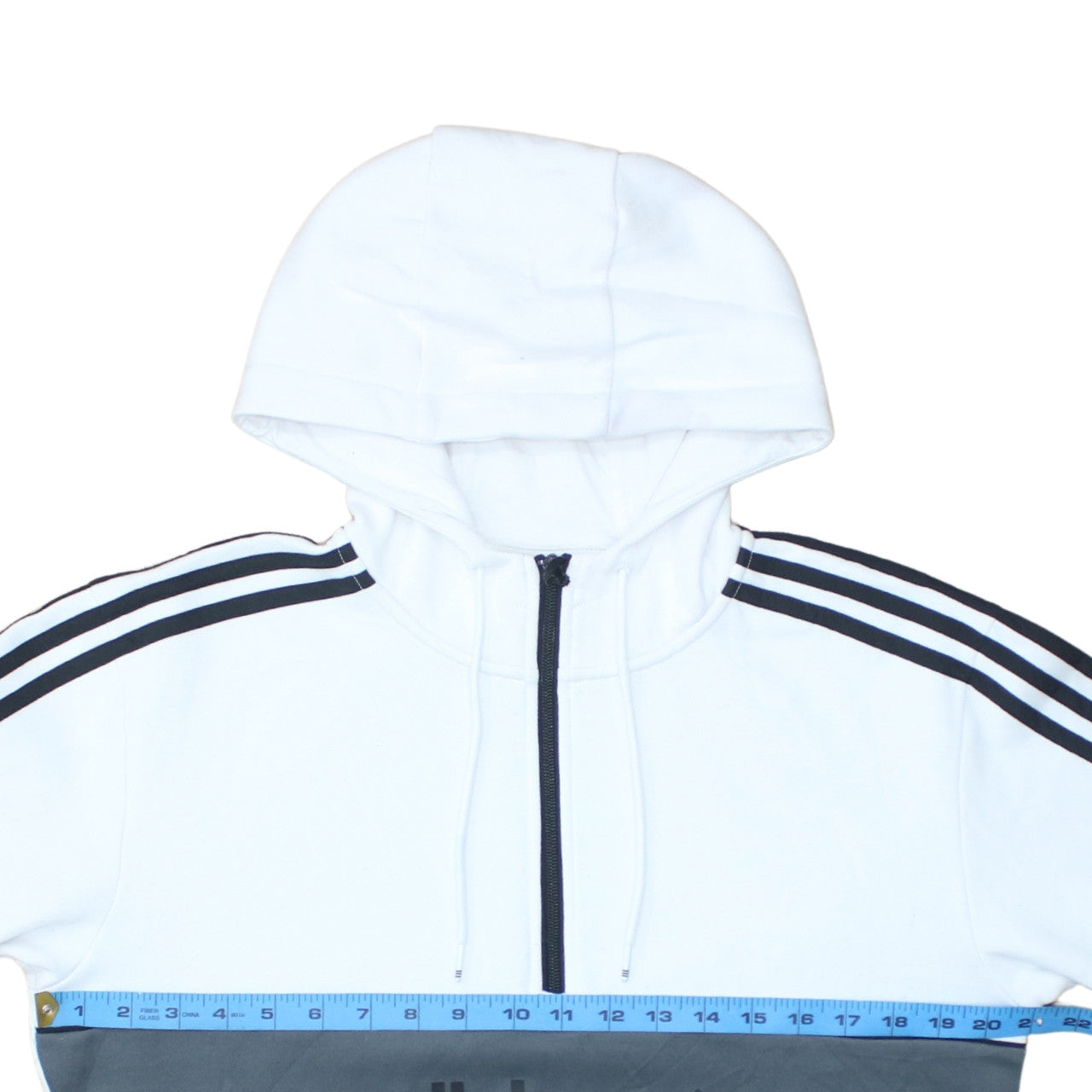Adidas Men's White 1/2 Zip Hoodie Small Regular Fit Sportswear