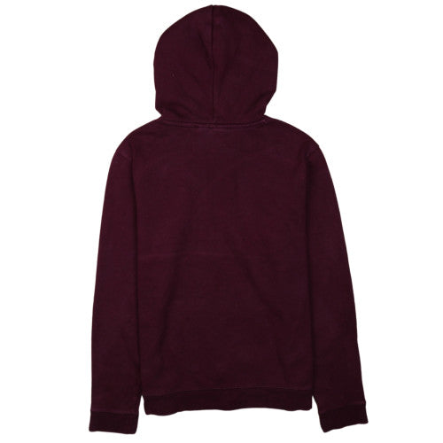 Under Armour Boys Burgundy Pullover Hoodie YXL Loose Fit ColdGear