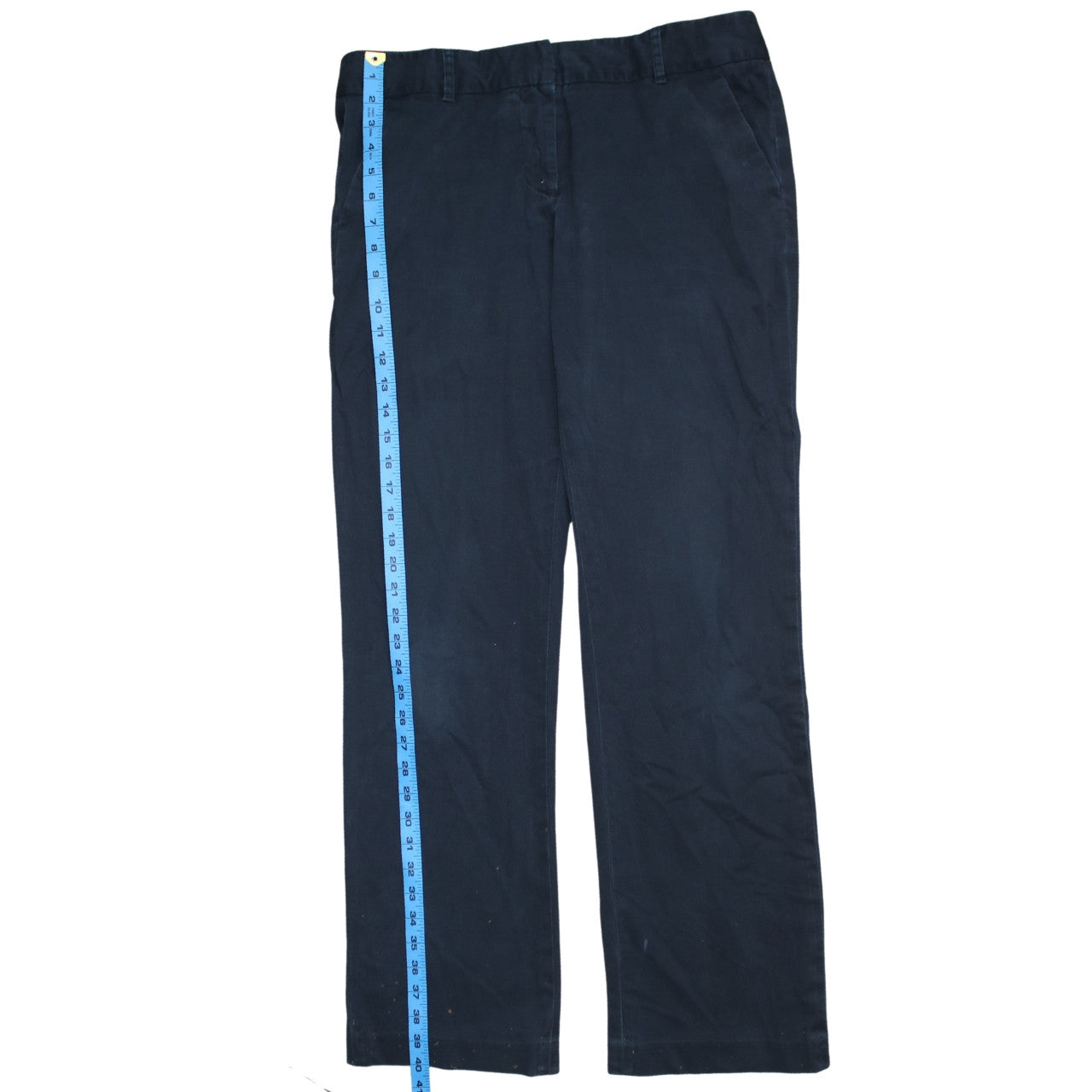 Tommy Hilfiger Women's Navy Blue Chino Trousers Size 10