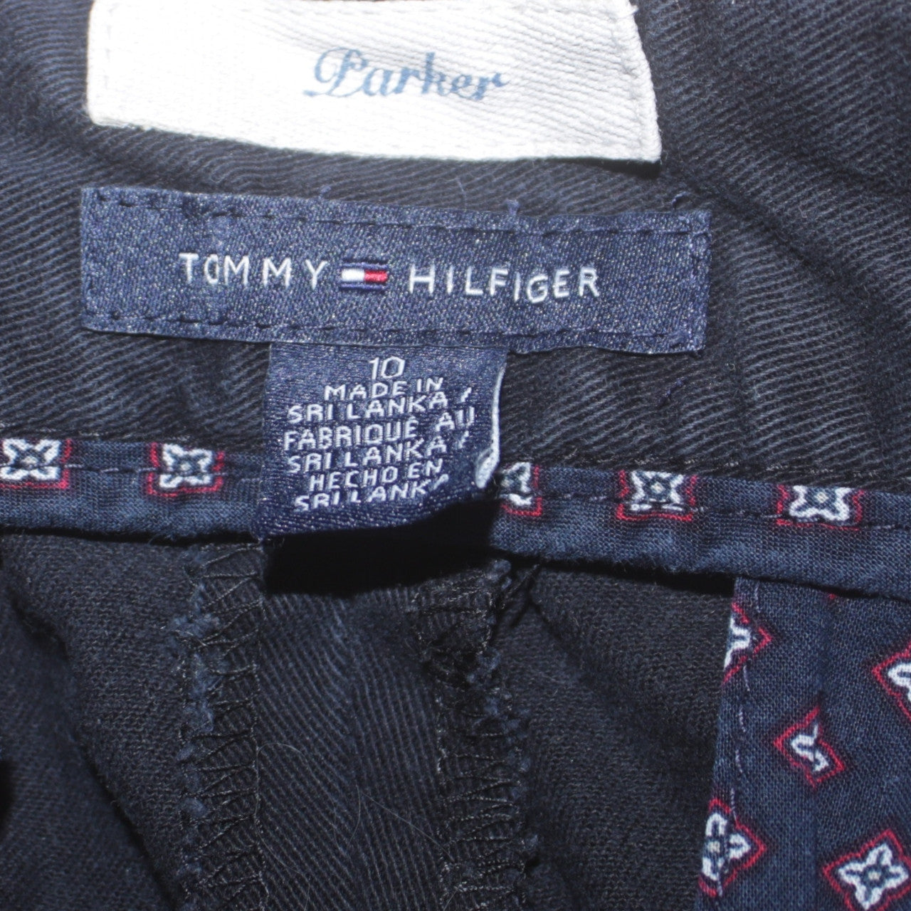 Tommy Hilfiger Women's Navy Blue Chino Trousers Size 10