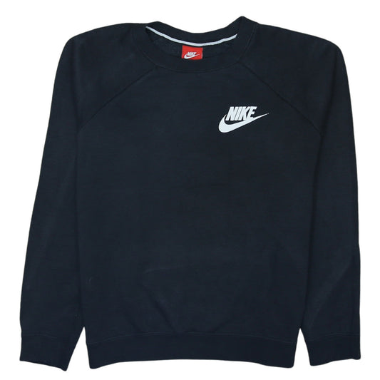 Nike Womens Black Small Pullover Crew Neck Sweatshirt