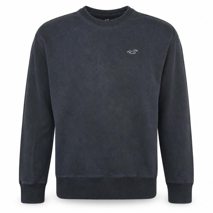 Hollister Men's Black Crew Neck Pullover Sweatshirt XS