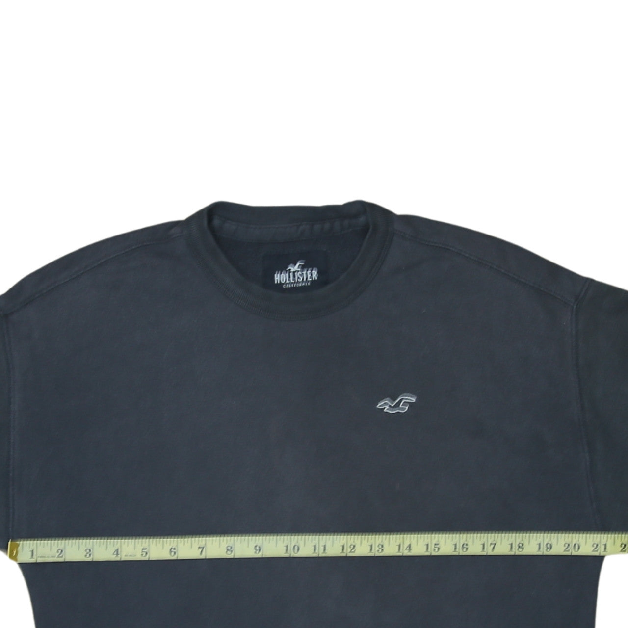 Hollister Men's Black Crew Neck Pullover Sweatshirt XS