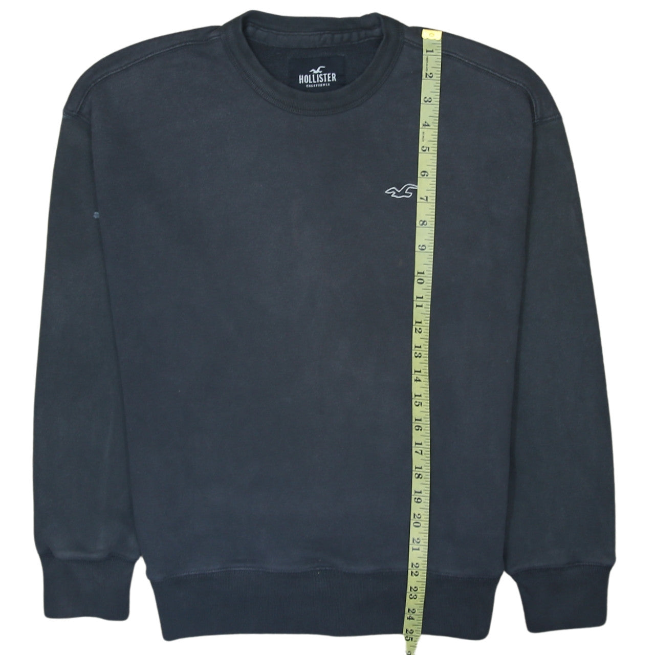 Hollister Men's Black Crew Neck Pullover Sweatshirt XS