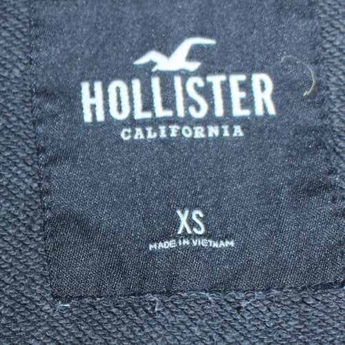 Hollister Men's Black Crew Neck Pullover Sweatshirt XS