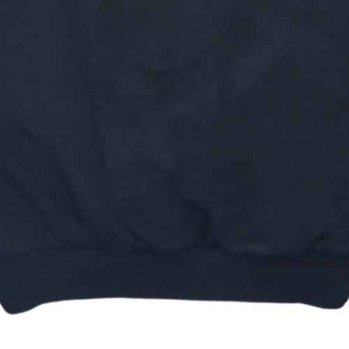 Adidas Women Black Crew Neck Logo Sweatshirt UK 8 Lined Casual