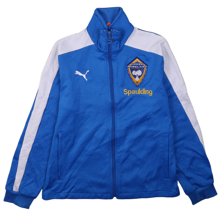 Puma Boys Blue Full Zip Soccer Hoodie Jacket Size 12 Athletic Style