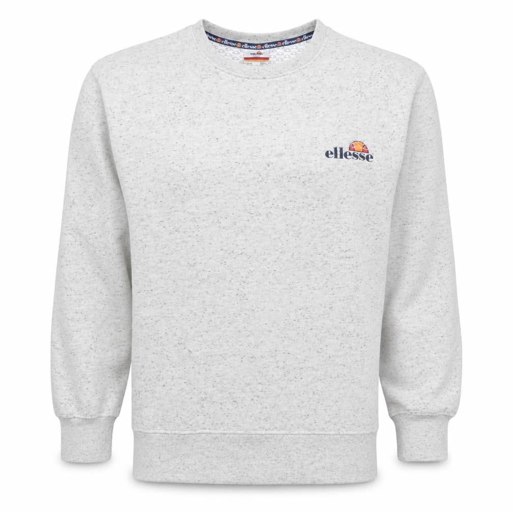 Front view of Ellesse Men’s Grey XS Crew Neck Pullover Sweatshirt