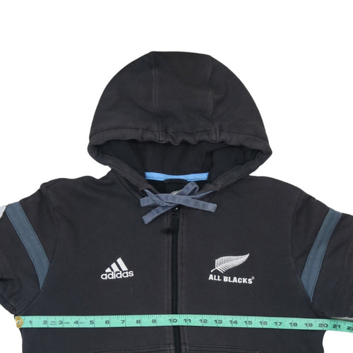 Adidas All Blacks Men's Black Full Zip Hoodie M Rugby Sportswear