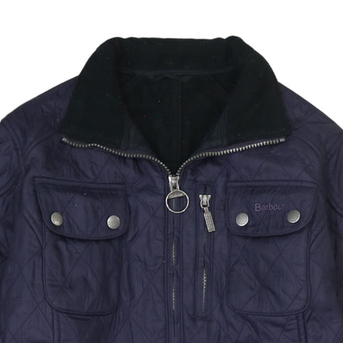 Barbour Women's Blue Quilted Mid-Length Jacket Size 12