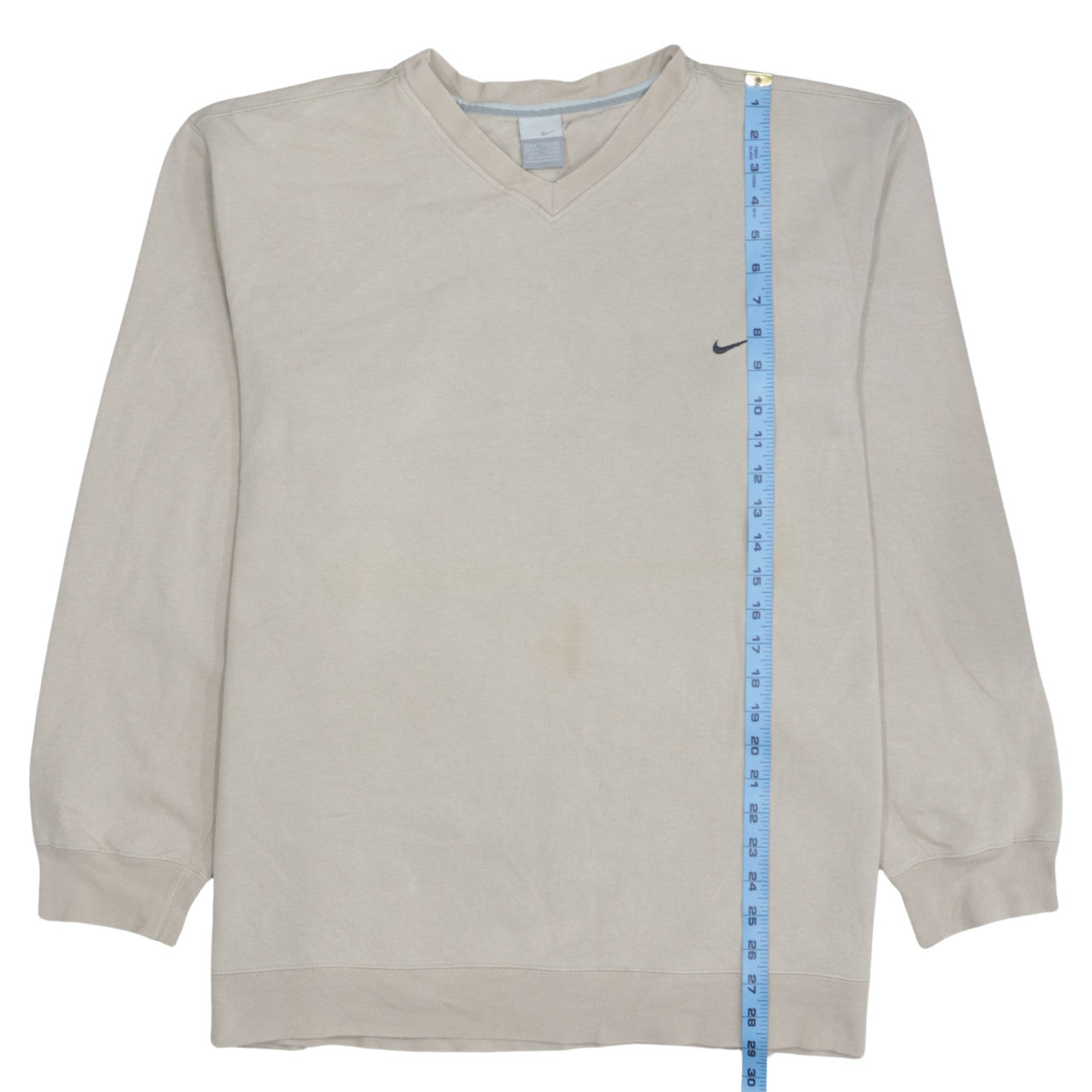 Nike Men's Beige V-Neck Pullover Sweatshirt XL Regular