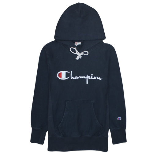 Champion Men's Blue Reverse Weave Pullover Hoodie Medium