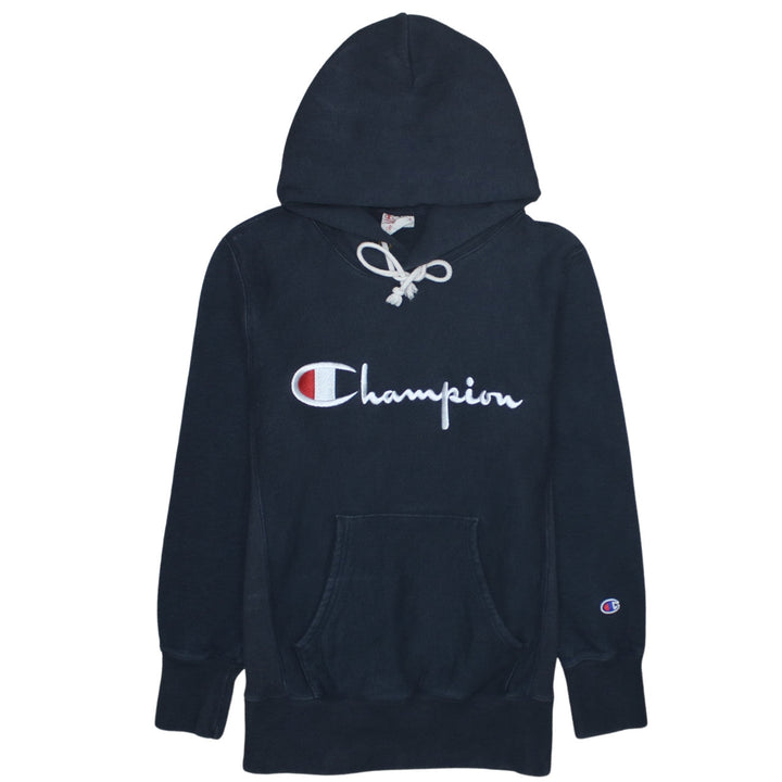 Champion Men's Blue Reverse Weave Pullover Hoodie Medium
