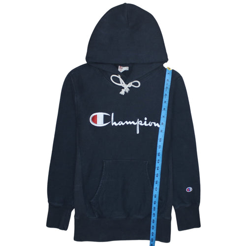 Champion Men's Blue Reverse Weave Pullover Hoodie Medium
