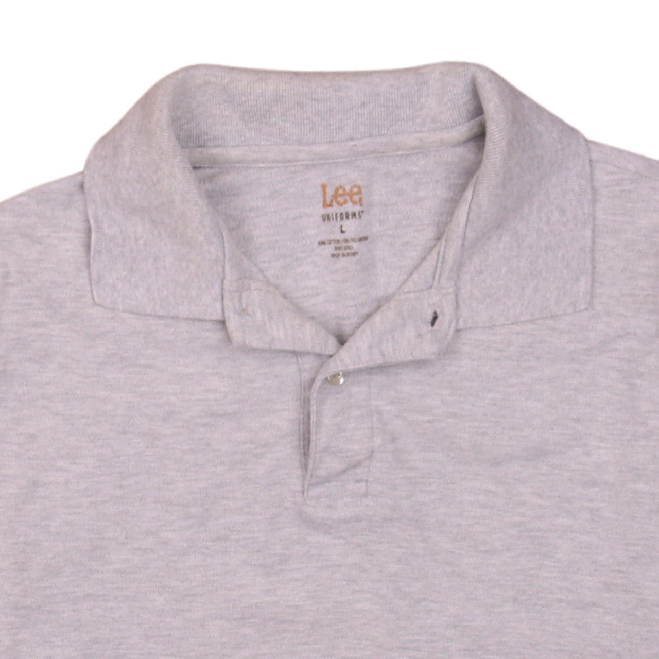 Lee Mens Grey Short Sleeve Polo Shirt Size L Regular Fit