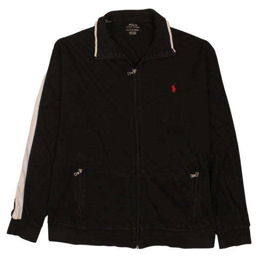Ralph Lauren Men's Black Full Zip Sweatshirt XL Logo Jacket
