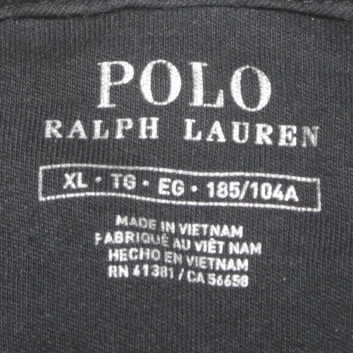 Ralph Lauren Men's Black Full Zip Sweatshirt XL Logo Jacket
