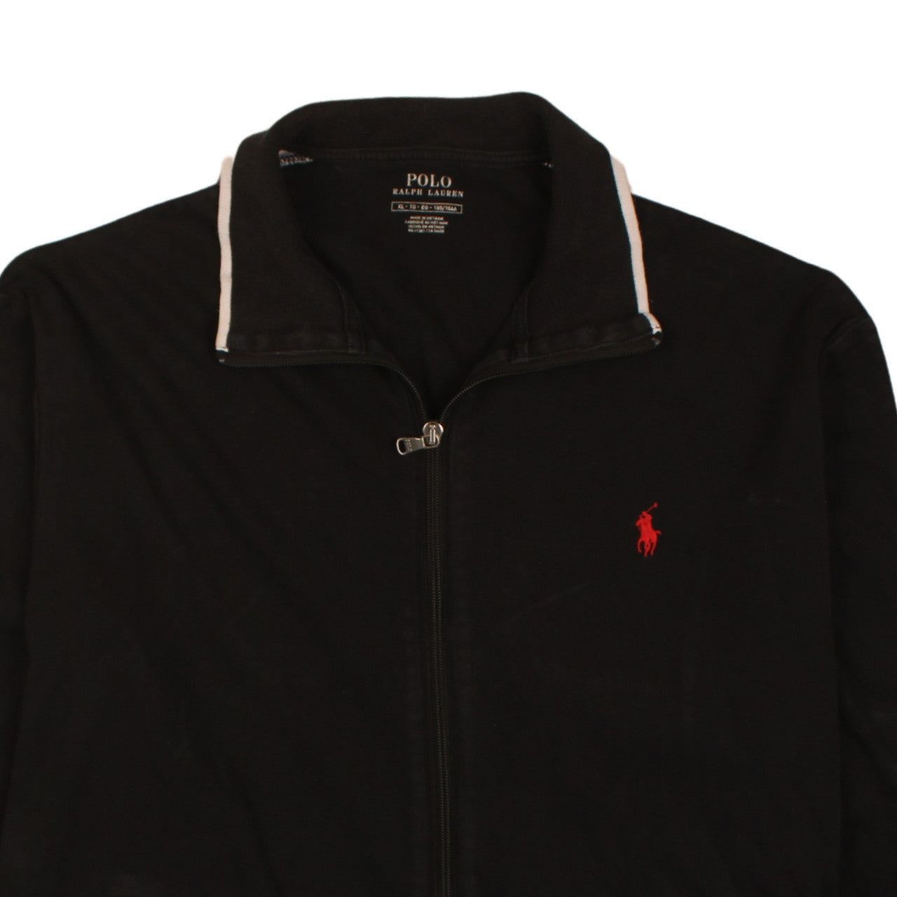 Ralph Lauren Men's Black Full Zip Sweatshirt XL Logo Jacket