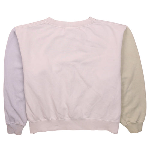 Nike Women’s Beige Colourblock Crew Neck Sweatshirt Size M