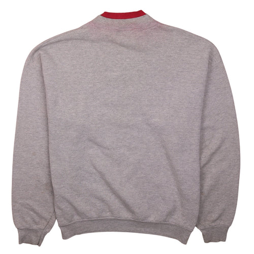 Lee Womens Grey Embroidered Birds Crew Neck Sweatshirt Size L