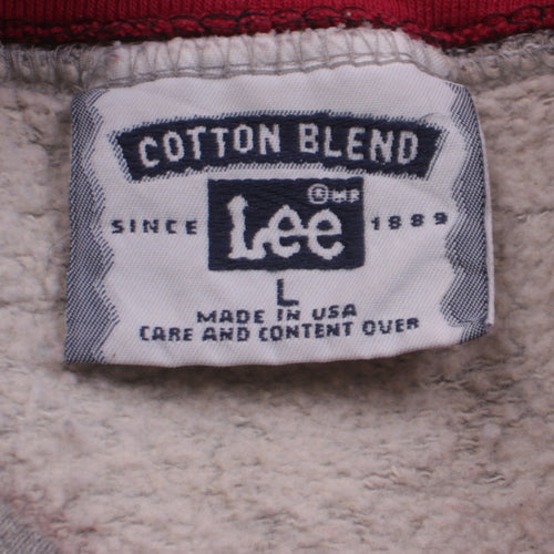 Lee Womens Grey Embroidered Birds Crew Neck Sweatshirt Size L