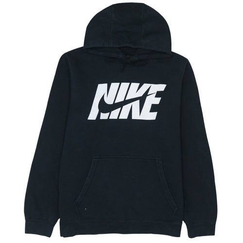 Nike Men's Black Pullover Hoodie L Logo Fleece Sweatshirt