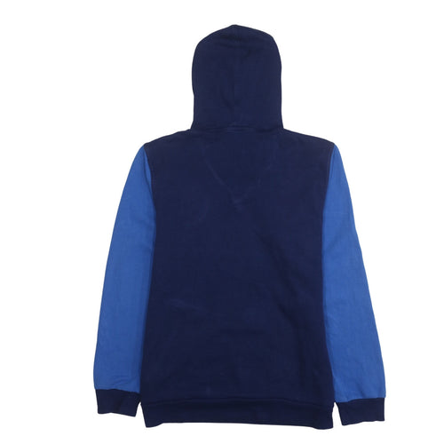 Adidas Men's Blue Pullover Hoodie Medium Embroidered Logo
