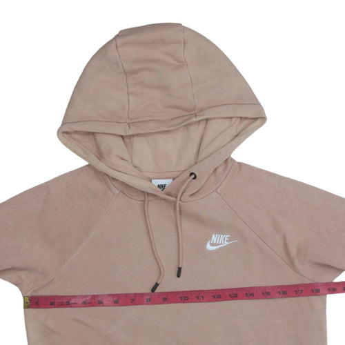 Nike Womens Beige Pullover Hoodie XS Cotton Blend Casual Sweatshirt