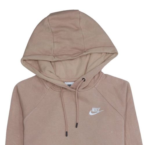Nike Womens Beige Pullover Hoodie XS Cotton Blend Casual Sweatshirt