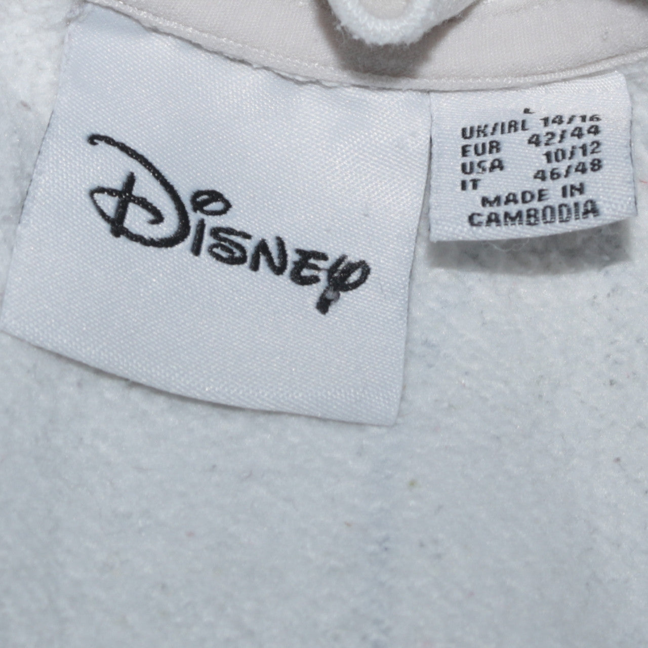 Disney Women White Stitch Print Pullover Sweatshirt Size 14/16