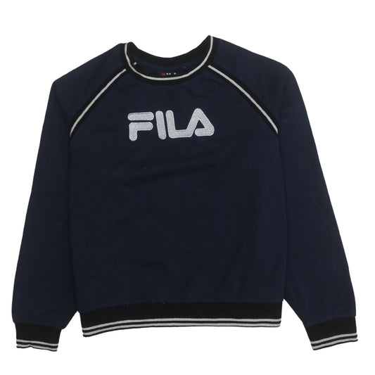 Fila Womens Navy Blue Crew Neck Pullover Sweatshirt Size M