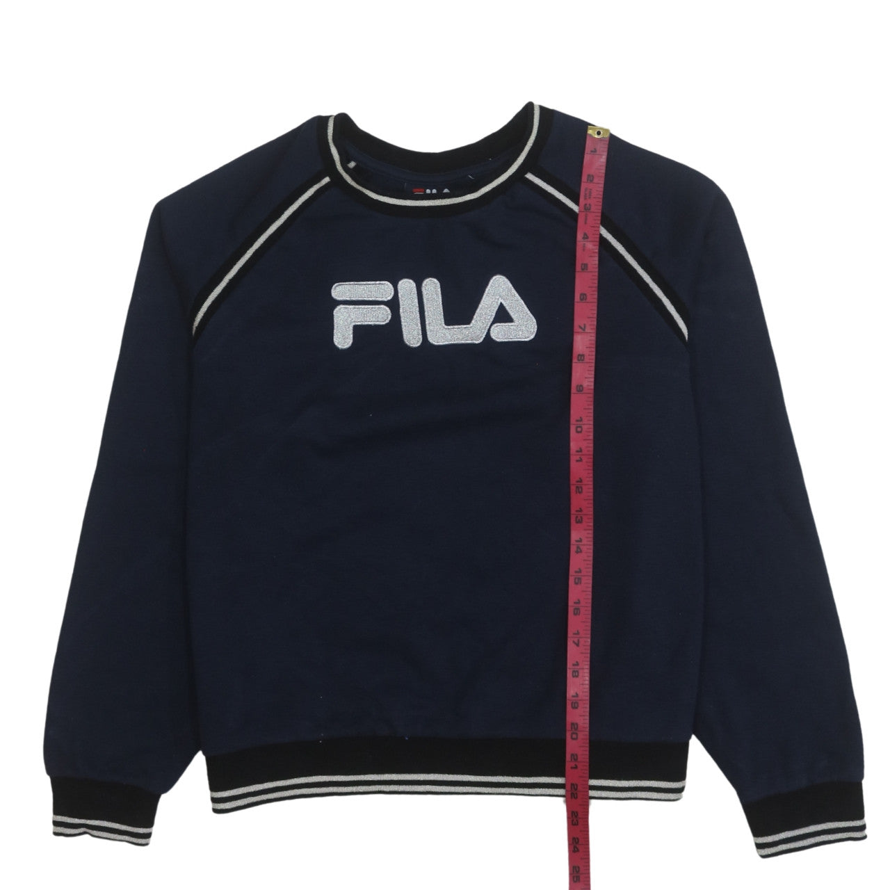 Fila Womens Navy Blue Crew Neck Pullover Sweatshirt Size M