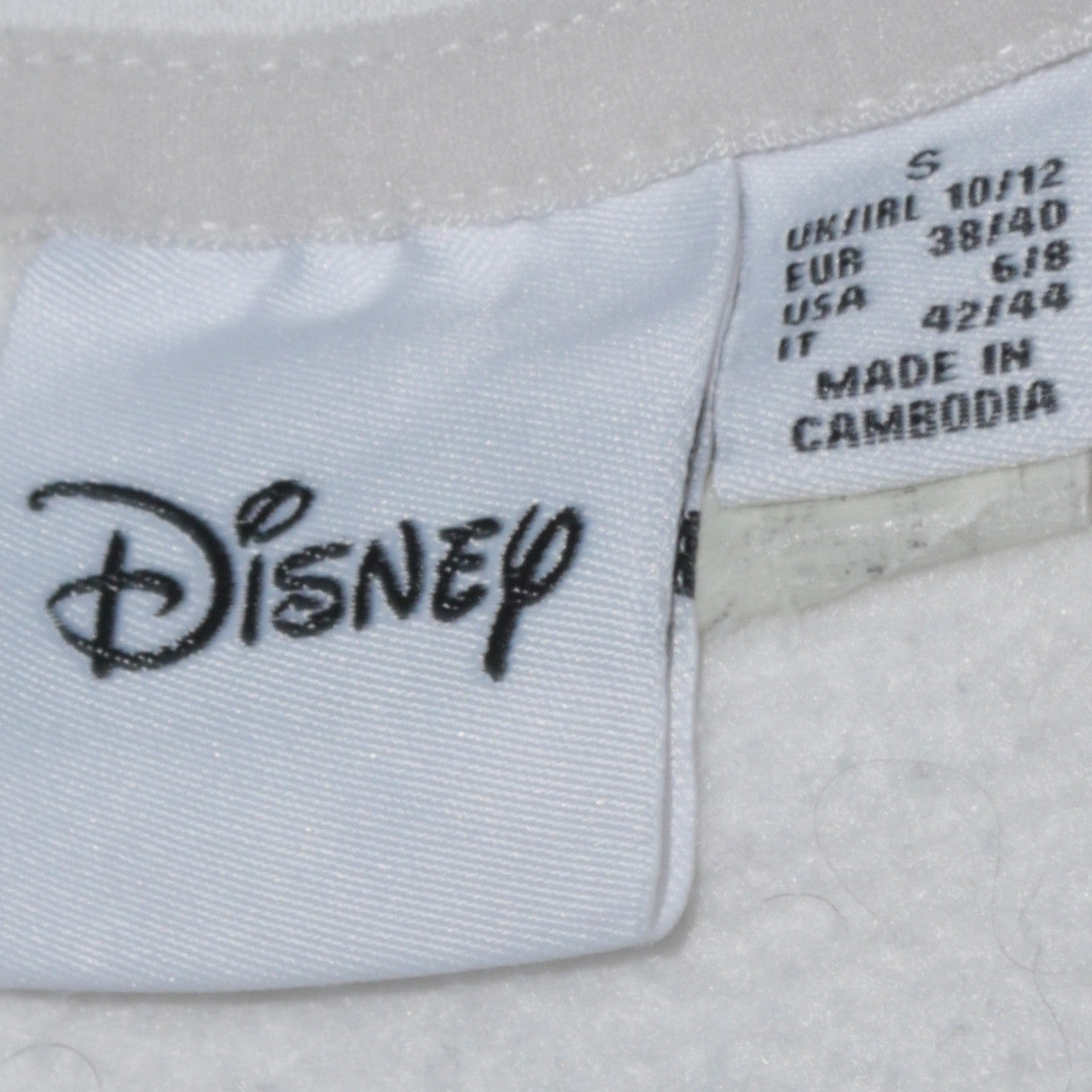Disney Women White Mickey Mouse Crew Neck Sweatshirt Size S 10/12