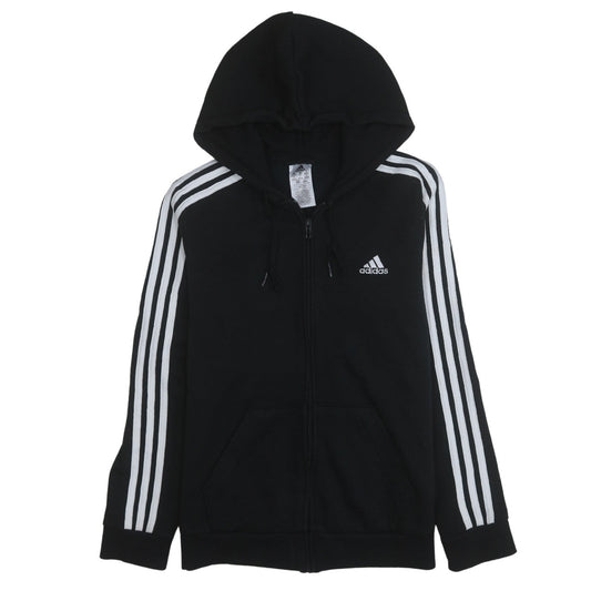 Adidas Womens Black Full Zip Hoodie Medium Hooded Sweatshirt