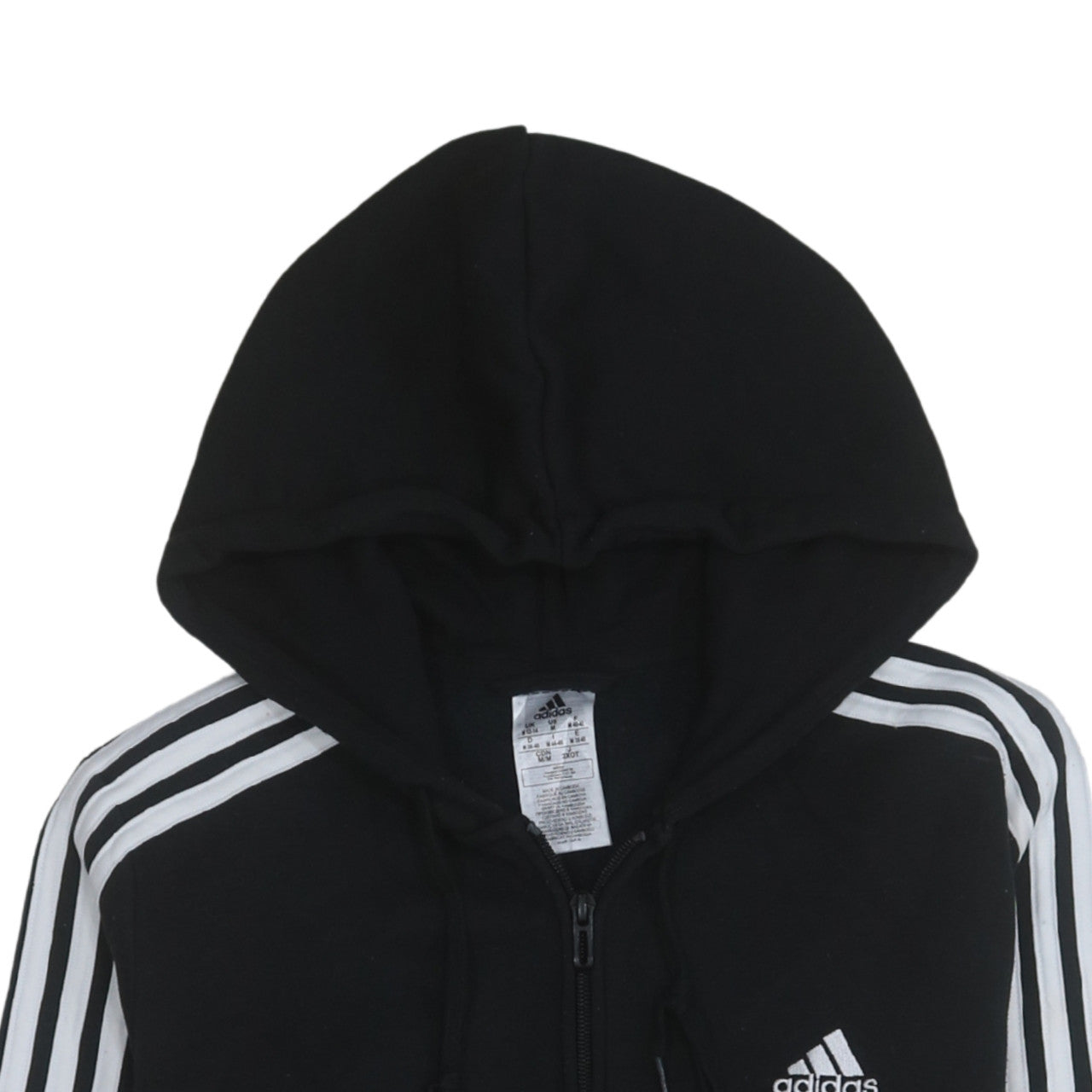 Adidas Womens Black Full Zip Hoodie Medium Hooded Sweatshirt