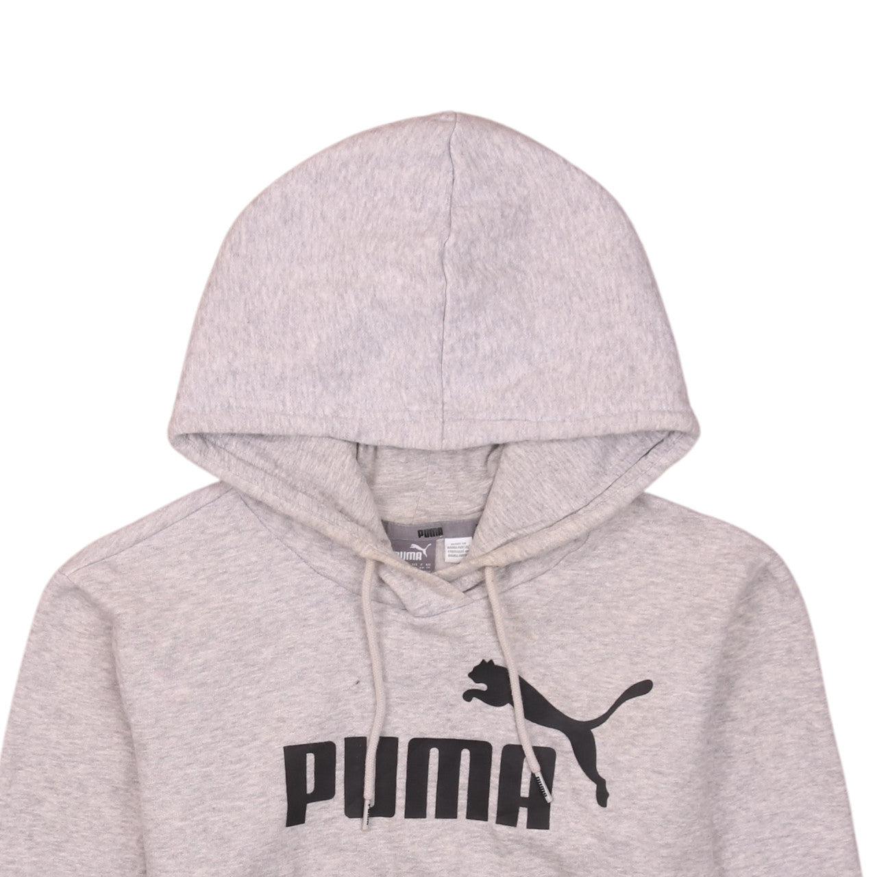 Puma Women’s Grey Hoodie Size 10 Pullover Logo Cotton Blend